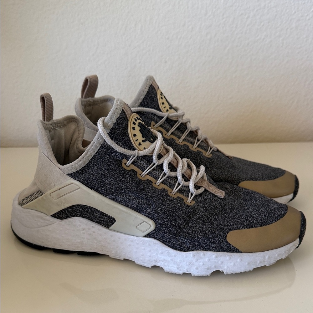 Nike Air Huarache Run Ultra SE Running Shoes Gray Gold 859516-102